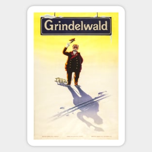 Grindelwald, Switzerland, Ski Poster Sticker